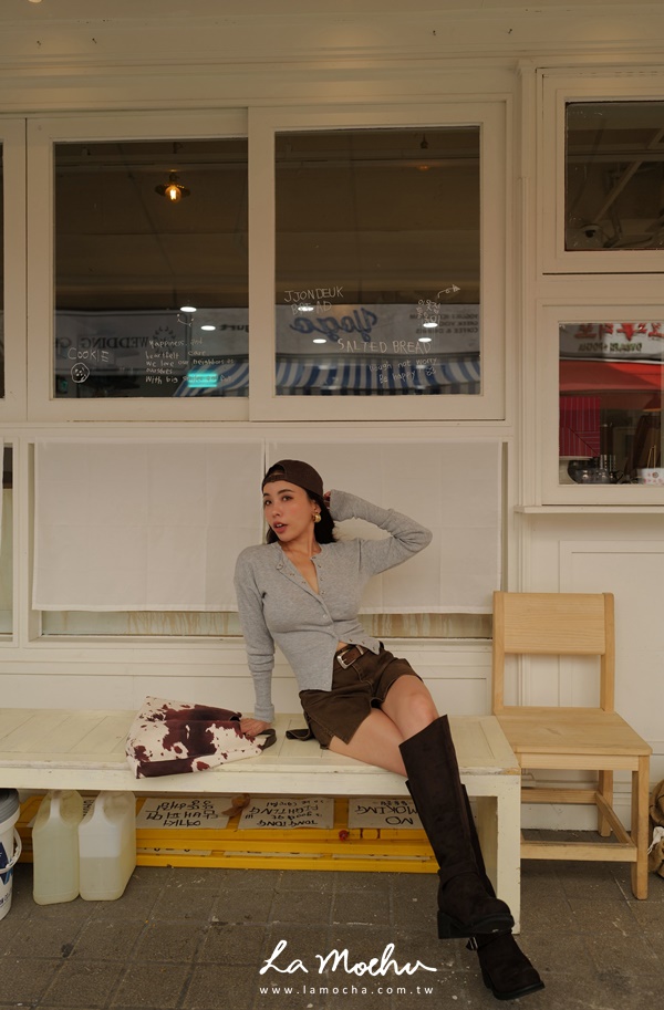 壓釦長螺紋針織上衣(闆娘清單)